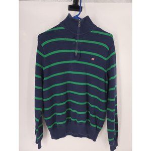 VTG Ralph Lauren Polo Jeans Company Sweater 1/4 Zip Blue Labe Size L